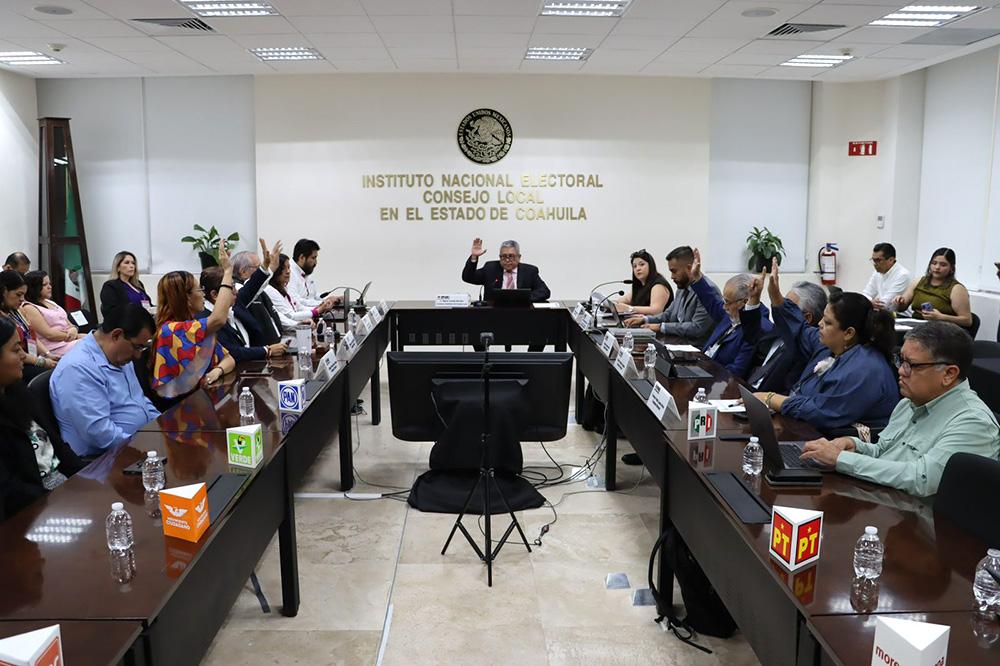 Sesión Extraordinaria del Consejo Local del INE en Coahuila