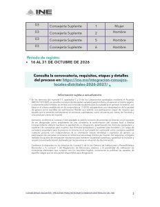 tercera parte de publicidad de convocatoria para integrar consejos distritales en Tlaxcala_
